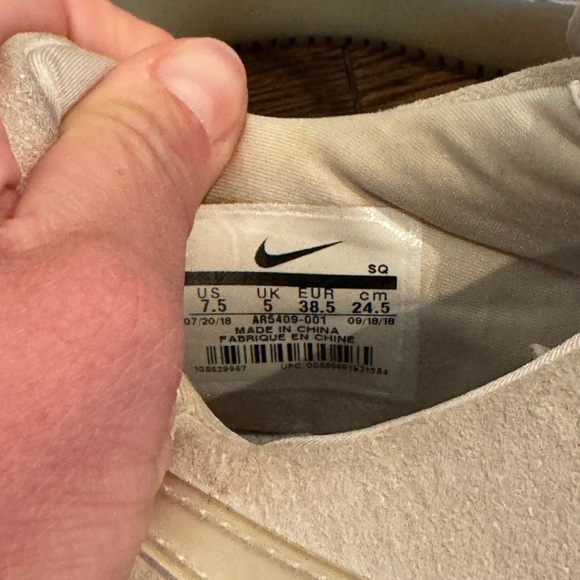 Nike Size 7.5 Air Force 1 Sage LX Low Phantom W Beige Suede Size 7.5 - Picture 6 of 8